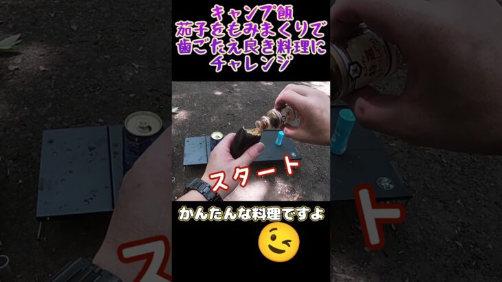 キャンプ飯　茄子もみまくりで、お手軽歯ごたえ良き料理にチャレンジ　彩湖道満グリーンパークにて