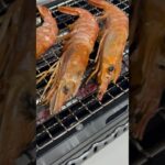 エビを焼いて食べるだけの動画　　#海鮮 #魚 #エビ #料理 #キャンプ