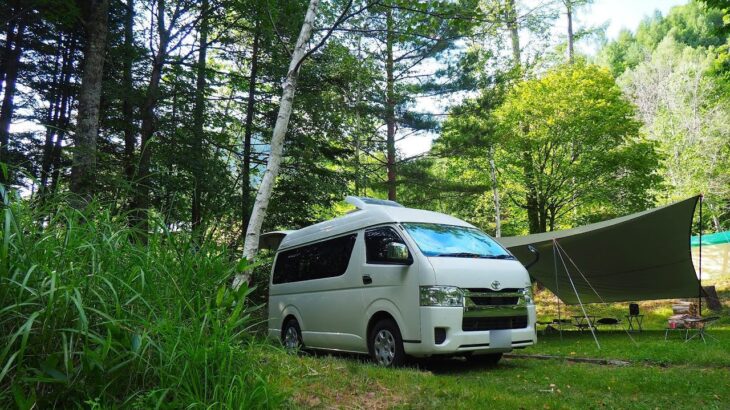 【ダイジェスト】標高 1,300m で快適な車中泊キャンプ #野麦峠オートキャンプ場  #camping #vanlife