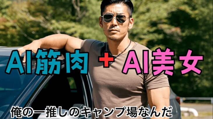 AI動画　キャンプデートの新たなスタンダードは筋肉隆々な男！