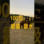 100均のアイテムでテントの結露を吸水