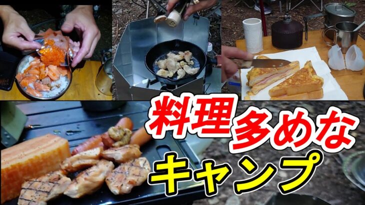 【キャンプツーリング】鍔市自然公園で料理しまくり大満足キャンプ【キャンプ飯】