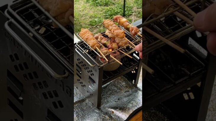 【簡単キャンプ飯】 焼き鳥　#料理 #アウトドアグルメ #キャンプ飯 #アウトドア料理 #簡単レシピ #大分キャンプ #アウトドア #焼き鳥