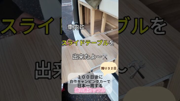 DIY初心者が車を改造中🛠️【日本一周まで３２日】#shorts