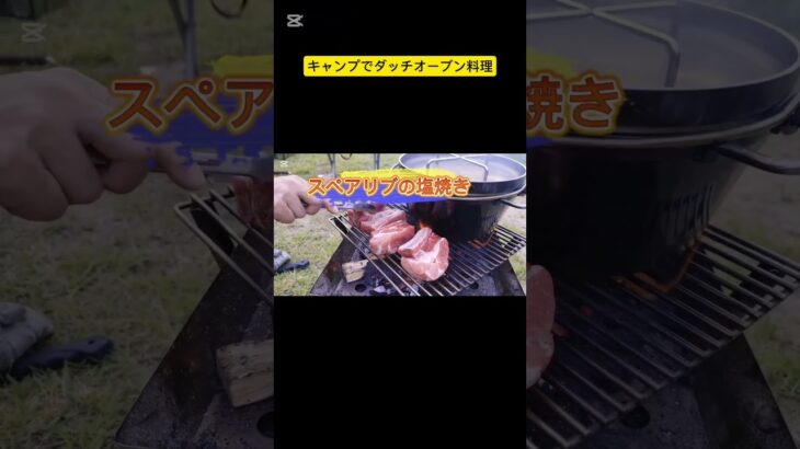キャンプでダッチオーブン料理。ローストチキンとスペアリブ。そして、夜には、まさかの！