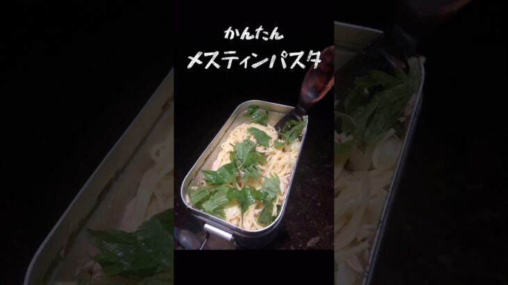 薄暗い中でも簡単に出来ちゃうメスティンパスタ 材料を入れるだけ ツナキャベツのパスタ #メスティンパスタ #キャンプ飯 #キャンプ #料理