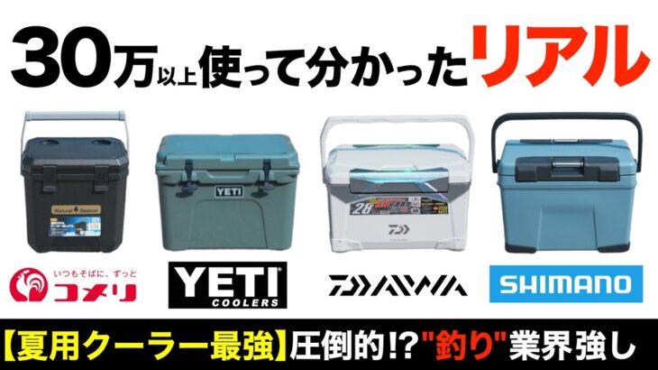 【徹底比較⁉️】夏キャンプ必携のクーラーボックスを比べてみた！タンドラ(YETIイエティ)vsコメリvsヴァシランド PRO(シマノ)vsプロバイザー(DAIWA真空極厚パネル)