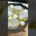 ニンニク、カレー、焼売、チーズアヒージョ#ベアーズ島田キャンプ #料理 #サボリ飯 #背徳グルメ