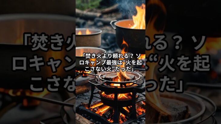 「焚き火より頼れる？ ソロキャンプ最強は“火を起こさない火”だった」#ソロキャンプ #焚き火禁止対策 #火を使わないギア #ポータブルストーブ #初心者キャンプ #アウトドア防災