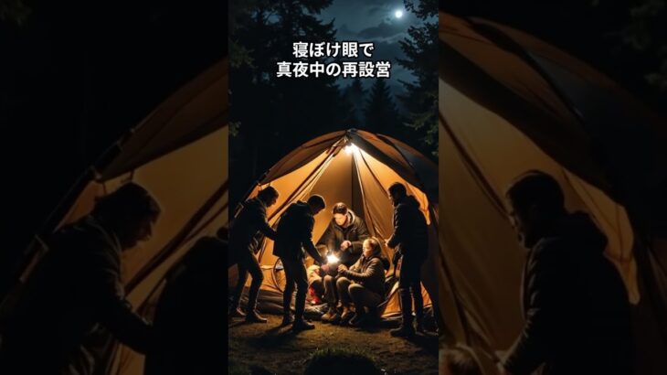「張ったはずのテントが…夜中に崩壊！？」【ファミリーキャンプ失敗談】