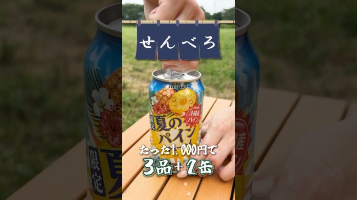 【せんべろキャンプ】夏のパインチューハイに合う激うま簡単おつまみ3選