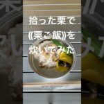 『栗ご飯』炊いてみた 吹上高原キャンプ場で栗拾い￼ 2025/9/19  キャンプ飯 料理 食事 音質改善マル秘大作戦 番外編 #shorts #short