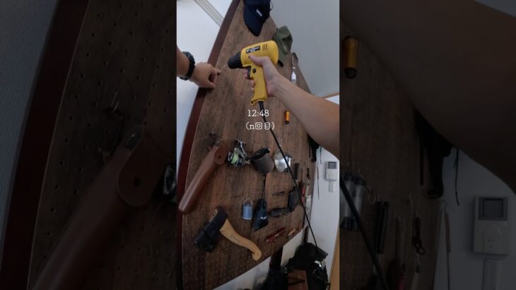 これぞ漢のロマン！DIY壁面キャンプギア収納ついに完結｜意外とめんどくさいかも、、、？