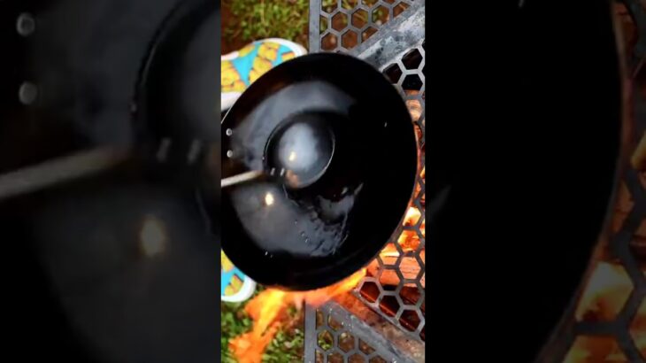 中華鍋でつくるキャンプ飯が超最高🔥