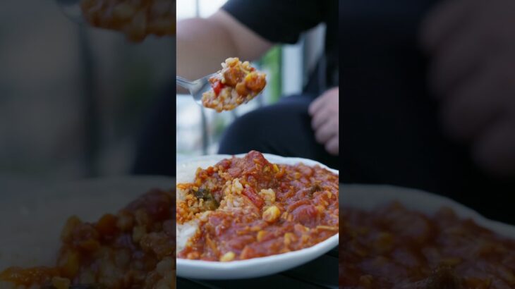 ベランダキャンプ飯 無水カレー #料理  #キャンプ飯  #酒のつまみ