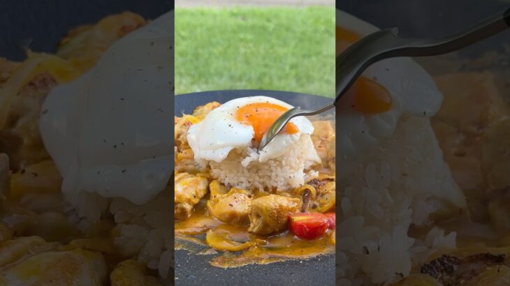 【キャンプ飯】レトルトスープで簡単チキン料理｜山形・鮭川村エコパーク栗の木オートキャンプ場