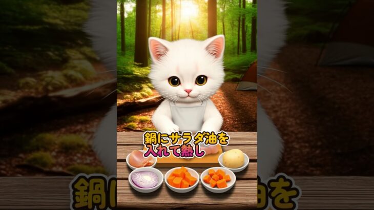 簡単焚火飯06 シンプルカレー   #cat #ulキャンプ #funny #アウトドアグルメ