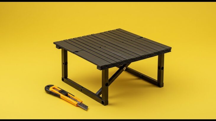 【DIY】ダイソーのプラダン2枚でソロキャンプ用の超軽量ミニテーブルを自作！費用は驚きの220円！