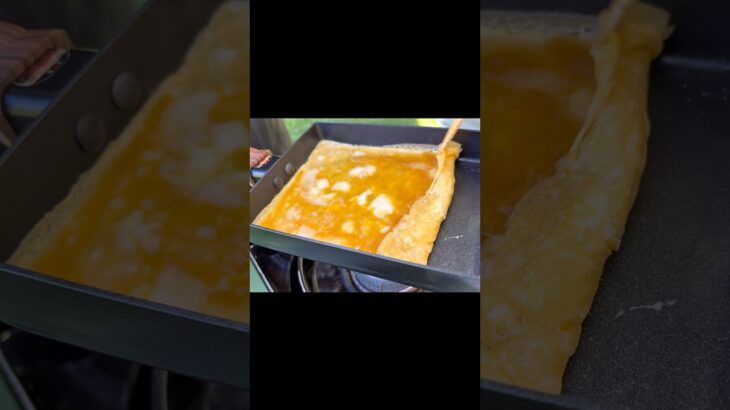 キャンプ×卵焼き＝幸せ最強！！！#キャンプ #料理 #卵 #北海道 #キャンプ飯 #camp #camping #チャンネル登録お願いします