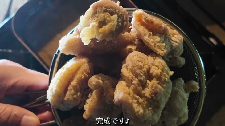 【キャンプ飯】料理初心者がキャンプで唐揚げに挑戦🍗【千葉県白井市evergreen camp】