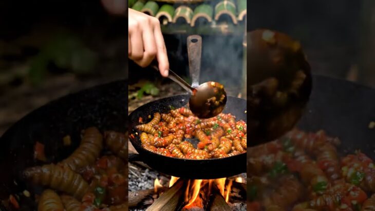 サバイバル技術：深い森で美味しい料理を作る #food #cook