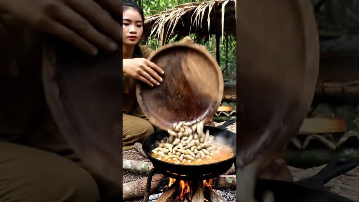 サバイバル技術：深い森で美味しい料理を作る #food #cook