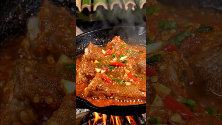 サバイバル技術：深い森で美味しい料理を作る #food #cook #foodie