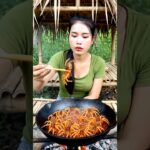 森で料理してみた！自然の中で最高の一品 #food #foodie