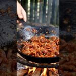 森で料理してみた！自然の中で最高の一品 #food #foodie