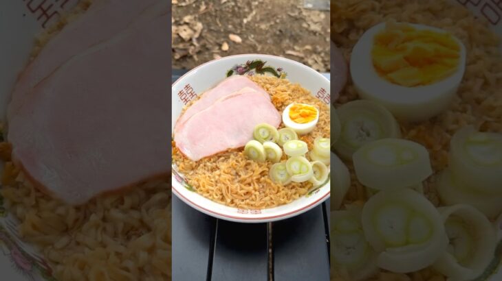 【ジブリ飯】キャンプで作るポニョのラーメン🍜#崖の上のポニョ#キャンプ飯