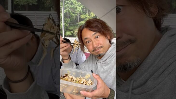 ささみとネギの塩昆布和え！#飯テロ #キャンプ飯 #キャンプ #料理 #ビール