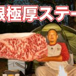 ソロキャンプ 極厚ステーキと簡単つまみ2品で極上秋キャンプ