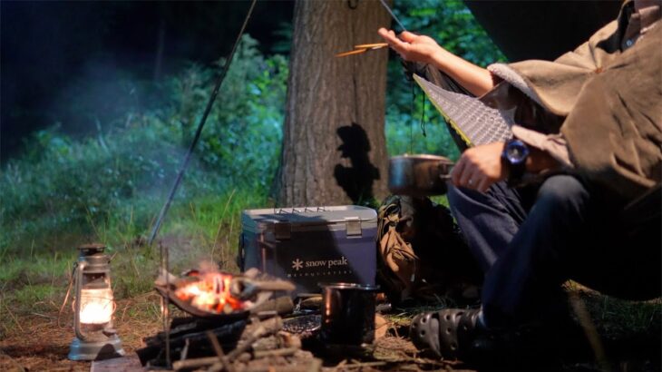 【40代のリアルなソロキャンプ】焚き火を楽しむ静かな夜。そして雨