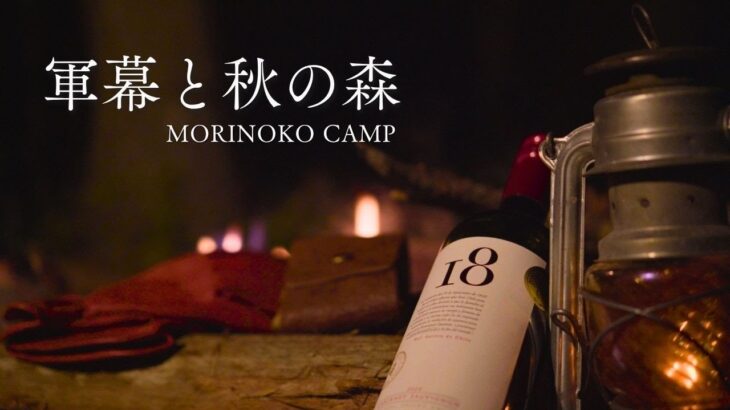 【ソロキャンプ】ポーランド軍幕と秋の森/無骨キャンプ/野営キャンプ/4K動画