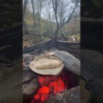 森で作る絶品ピザパン🍕焚き火料理ASMR | 自然の中のアウトドアクッキング #ピザパン #焚き火料理 #キャンプ飯 #料理ASMR #森キャンプ #アウトドア料理 #レシピ #サバイバル