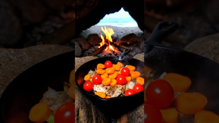 【ASMR】雨の日の洞窟キャンプ。猫と料理 / Cat Camping in the Rain [No Talking]