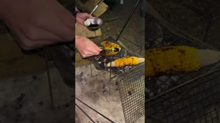 キャンプ料理：焼きとうもろこし🌽#キャンプ飯 #Camping