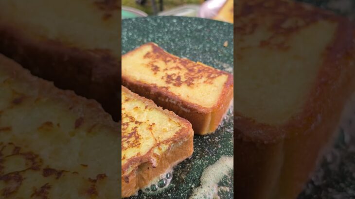 キャンプ料理：朝食のフレンチトースト#キャンプ飯 #Camping