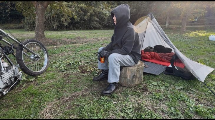 酒飲みながらバイクを眺めるだけのミニマムソロキャンプ Minimal Solo Camping: Just Beer and Bikes