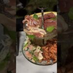 【簡単キャンプ飯】　ケーキスタンドのお肉盛り　#簡単レシピ #アウトドアグルメ #アウトドア料理 #cooking #ソロキャンプ #焼き肉 #ケーキスタンド #ハイボール