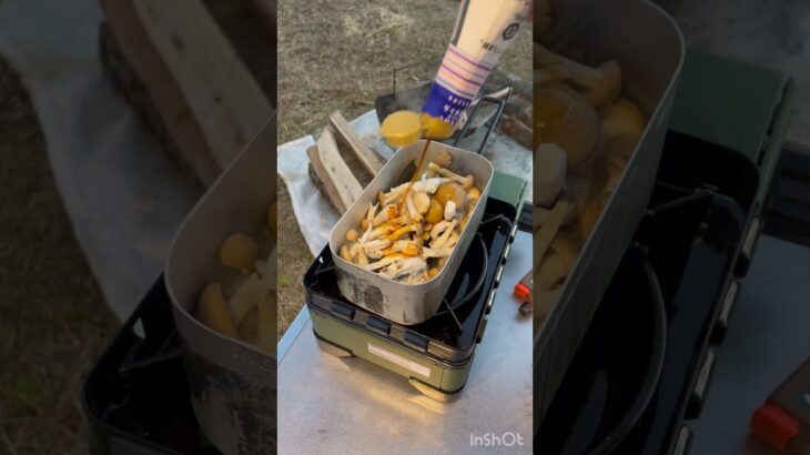 メスティン炊き込みご飯#food #cooking #ソロキャンプ #ズボラ料理 #炊き込みご飯 #いわし #メスティン料理