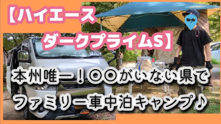 s-⑰【ハイエースDPS】初の車中泊キャンプは◯◯過ぎた！ イレブンオートキャンプ場