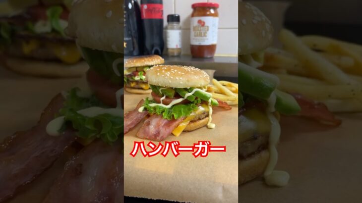イワタニの炙りやでハンバーガー。#shorts #bbq #burger #料理 #アウトドアグルメ #cooking #焼肉 #ひとり飯 #キャンプ飯 #フライドポテト