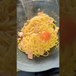 お家キャンプコンポタカルボナーラ⛺️#shorts#キャンプ #outdoors #料理