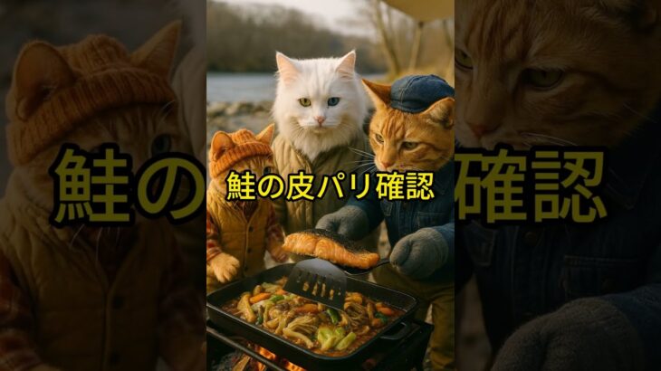 北海道 石狩｜鮭のちゃんちゃん焼きのキャンプ飯｜猫ファミリー旅【後編・料理編】