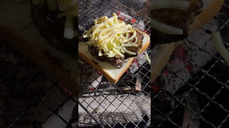 〜キャンプ飯〜 鶏ももサンド #キャンプ ＃料理＃モノマネ