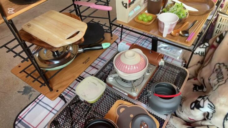 【車庫キャンプ】⑤初心者女子キャンプ