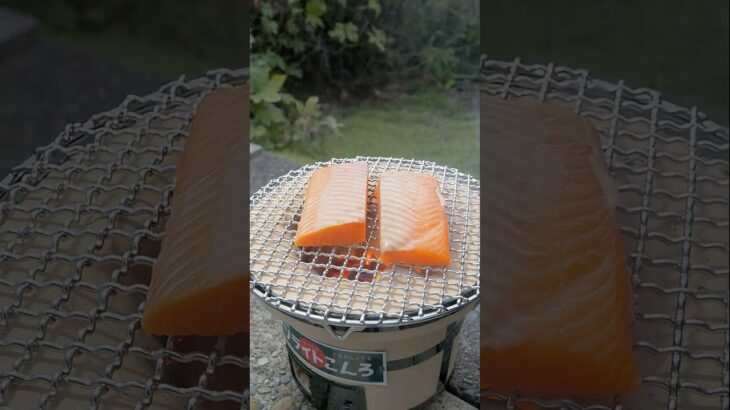 炭火焼サーモンマヨ丼🐟  #キャンプ飯
