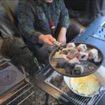 ５ユニットＩＧＴ　このテーブルと薪ストーブがあったら、キャンプ料理なんでもできる！