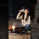 ジェノベーゼソースとさつまスムージー🐓🌿🍠🍹🔥 #キャンプ #キャンプ飯 #スムージー #焚き火料理 #PR #ニンジャ推し